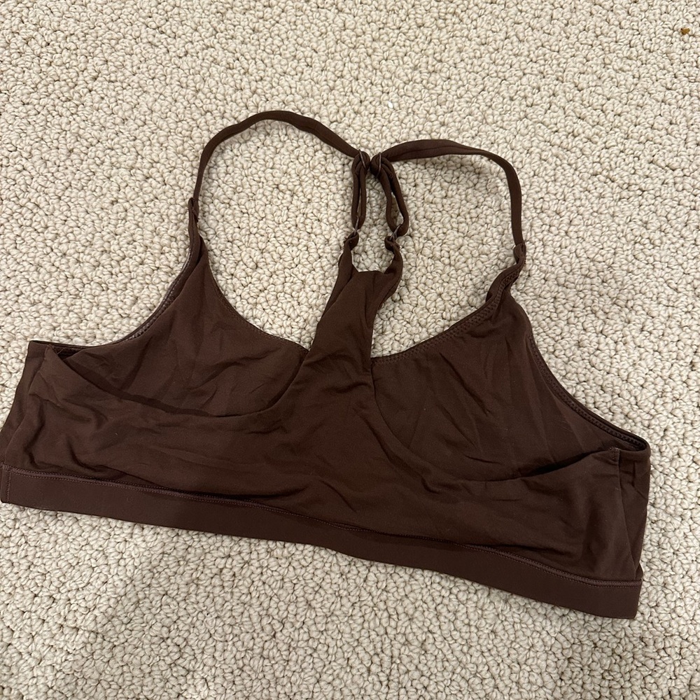 SKIMS butter soft brown bra